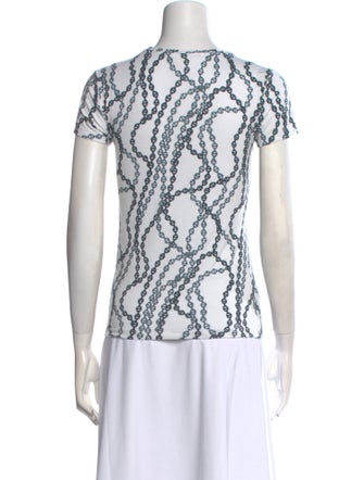 L'Agence Printed Crew Neck T-Shirt