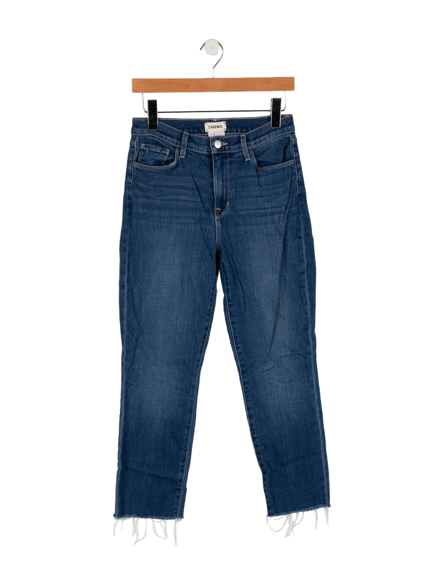 L'Agence Mid-Rise Straight Leg Jeans