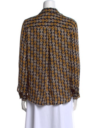 L'Agence Silk Printed Blouse