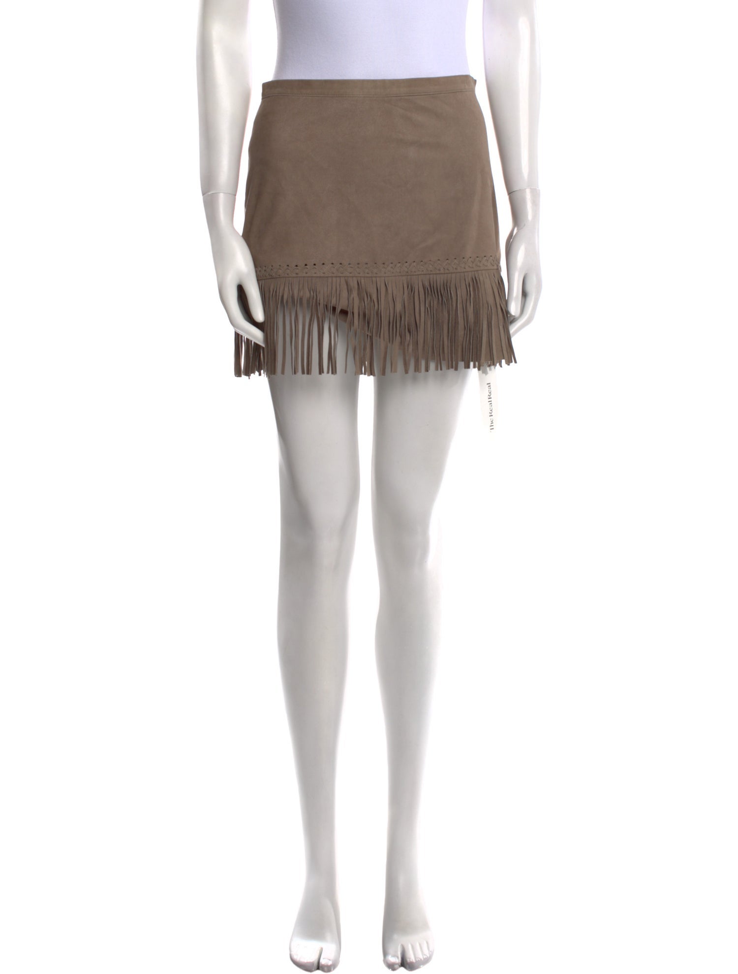 L'Agence Lambskin Mini Skirt