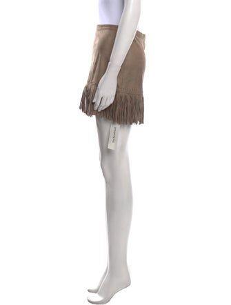 L'Agence Lambskin Mini Skirt