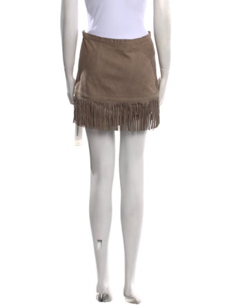 L'Agence Lambskin Mini Skirt