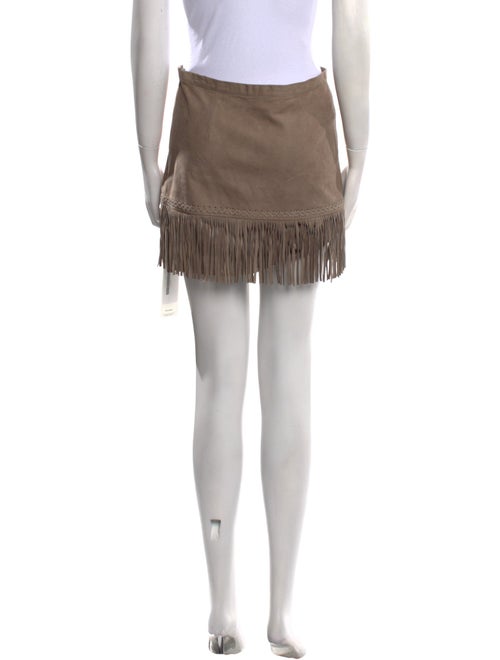 L'Agence Lambskin Mini Skirt