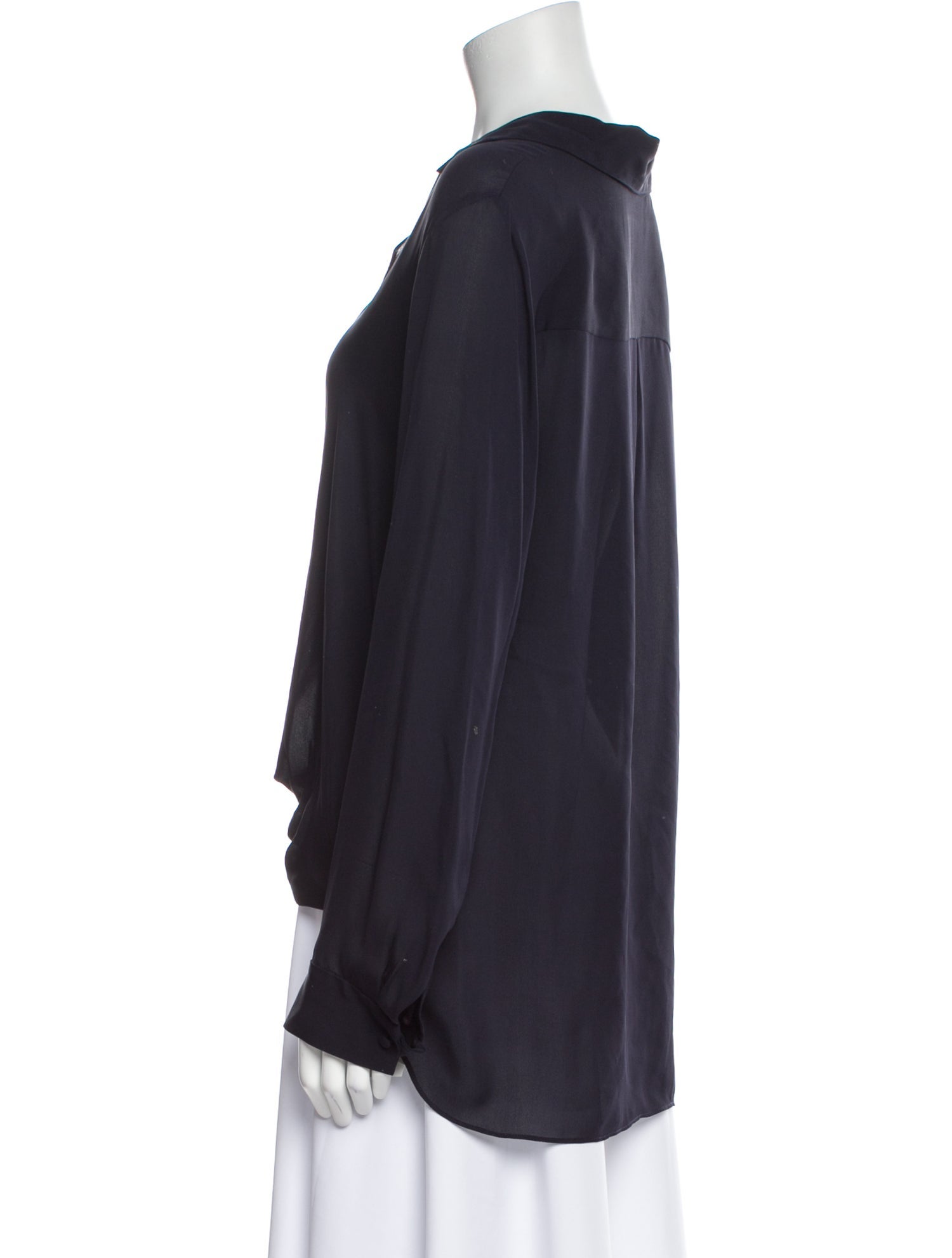 L'Agence Silk V-Neck Blouse