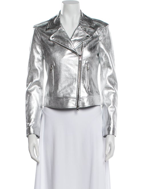 L'Agence Lamb Leather Biker Jacket