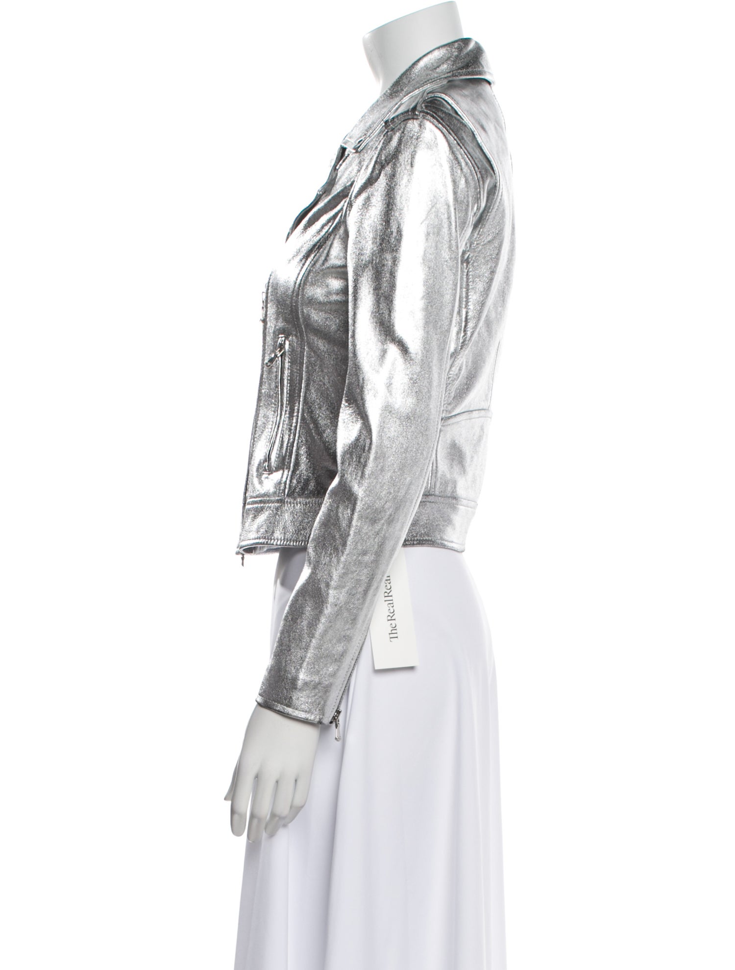 L'Agence Lamb Leather Biker Jacket