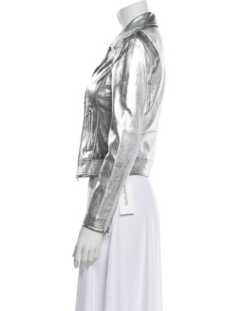 L'Agence Lamb Leather Biker Jacket