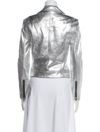 L'Agence Lamb Leather Biker Jacket