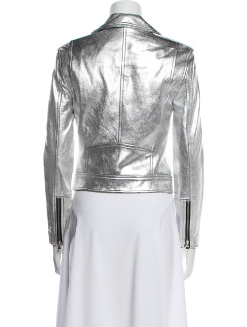 L'Agence Lamb Leather Biker Jacket