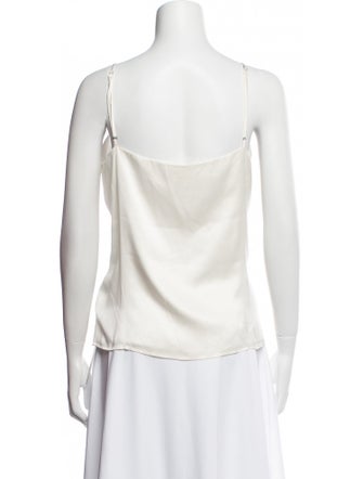 L'Agence Silk V-Neck Top