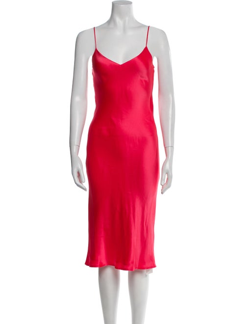 L'Agence Silk Midi Length Dress