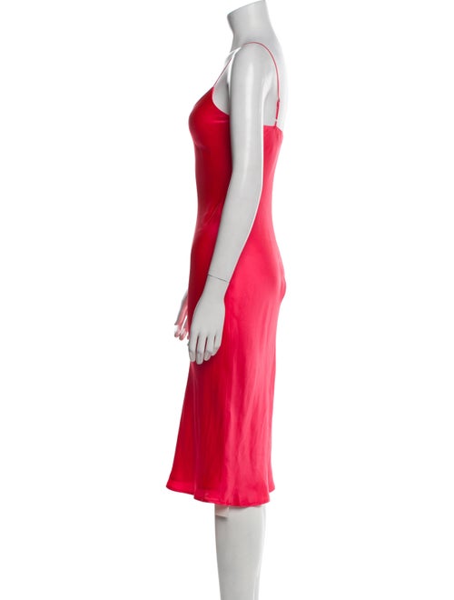 L'Agence Silk Midi Length Dress