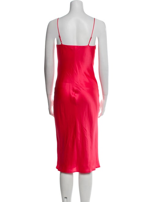 L'Agence Silk Midi Length Dress