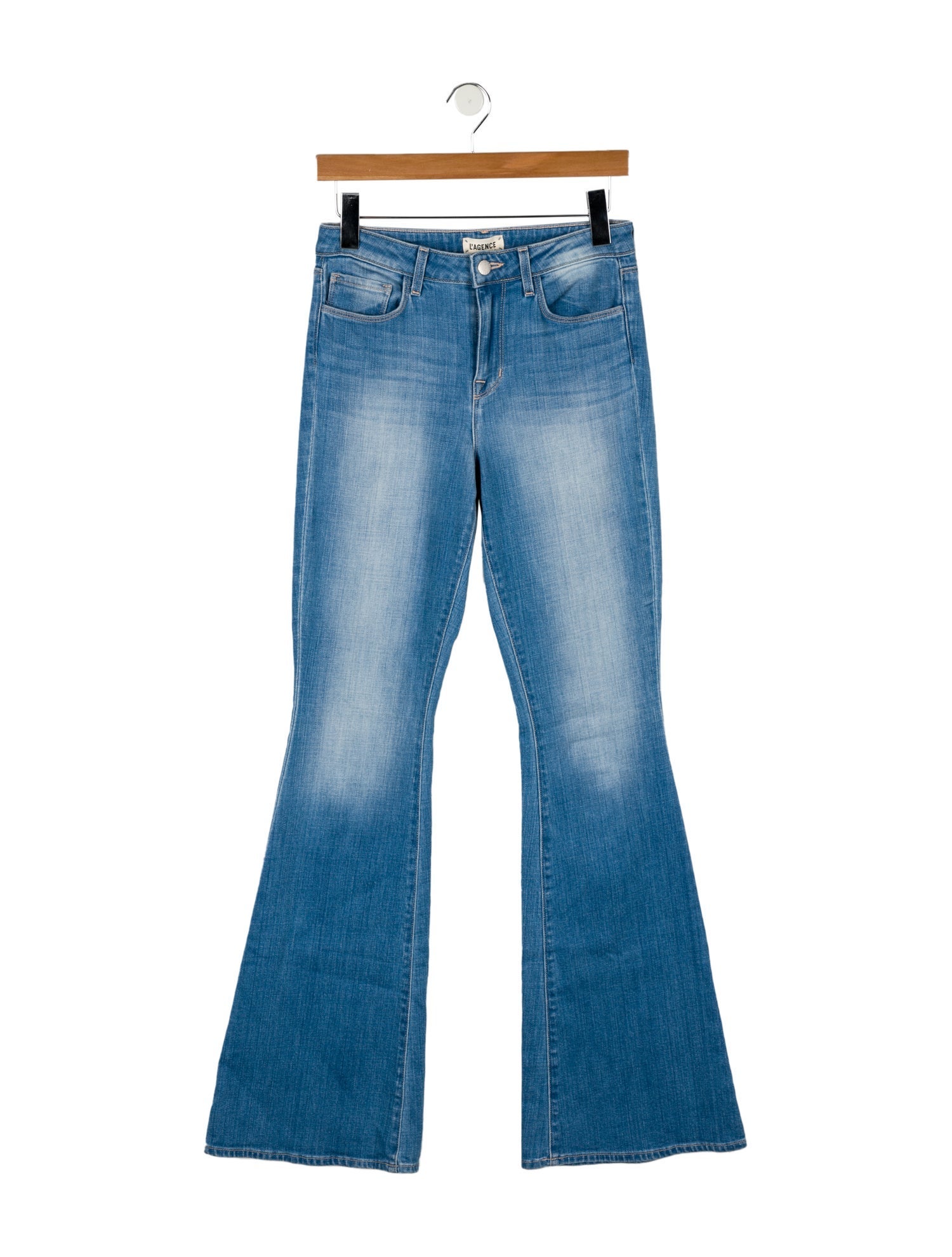 L'Agence Mid-Rise Wide Leg Jeans