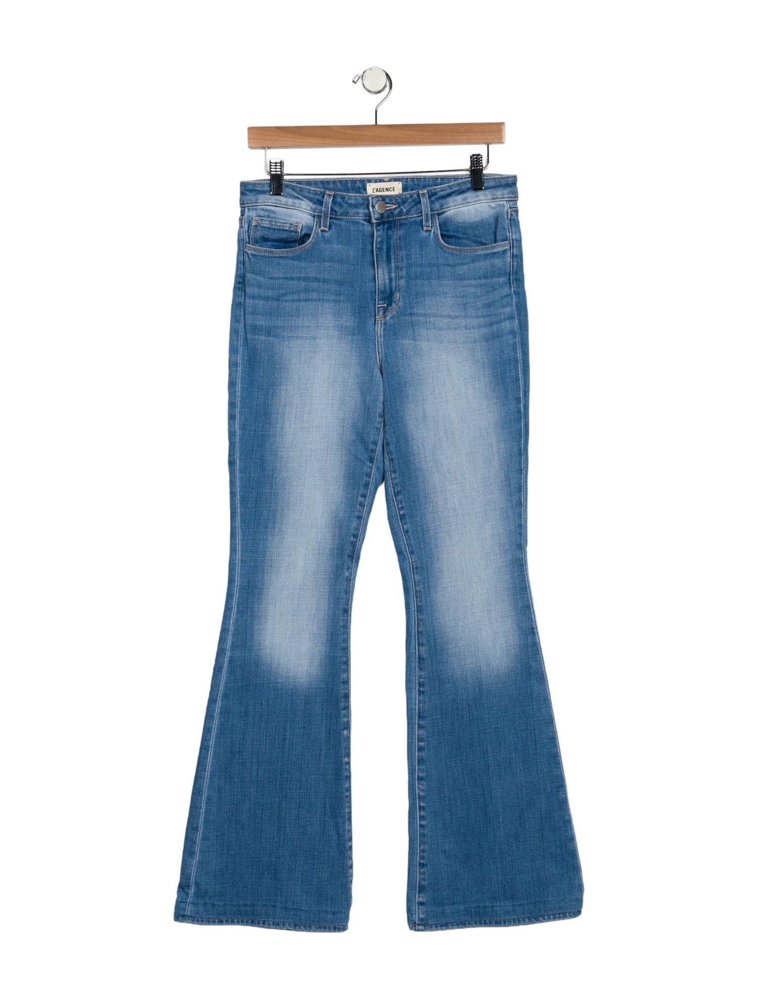 L'Agence Mid-Rise Wide Leg Jeans