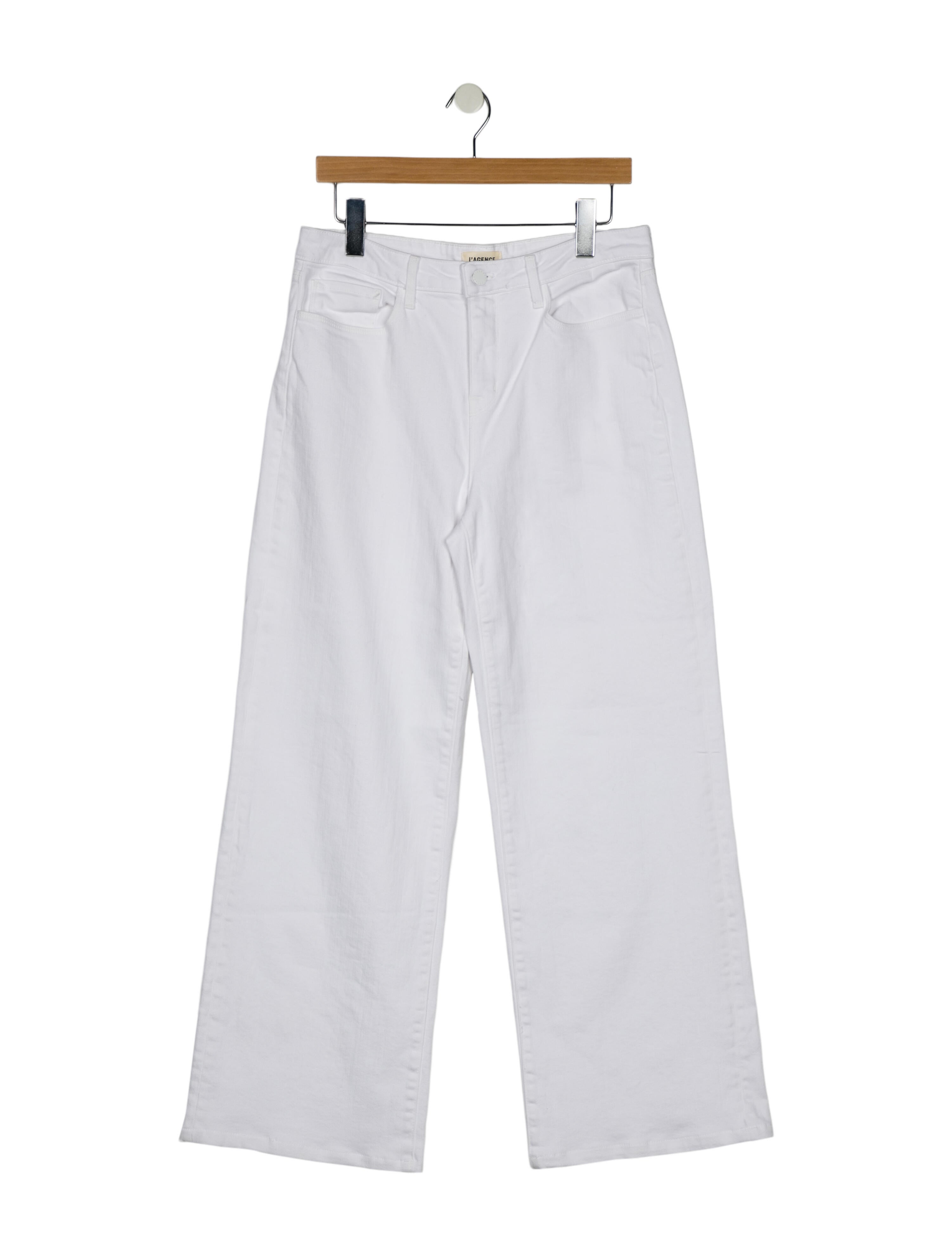 L'Agence Mid-Rise Wide Leg Jeans