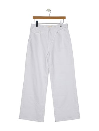 L'Agence Mid-Rise Wide Leg Jeans