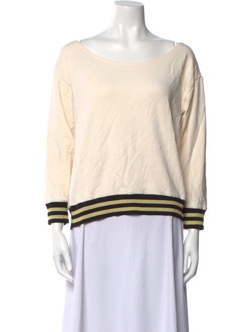 L'Agence Bateau Neckline Three-Quarter Sleeve Sweatshirt