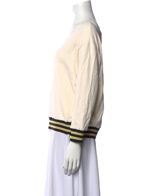 L'Agence Bateau Neckline Three-Quarter Sleeve Sweatshirt