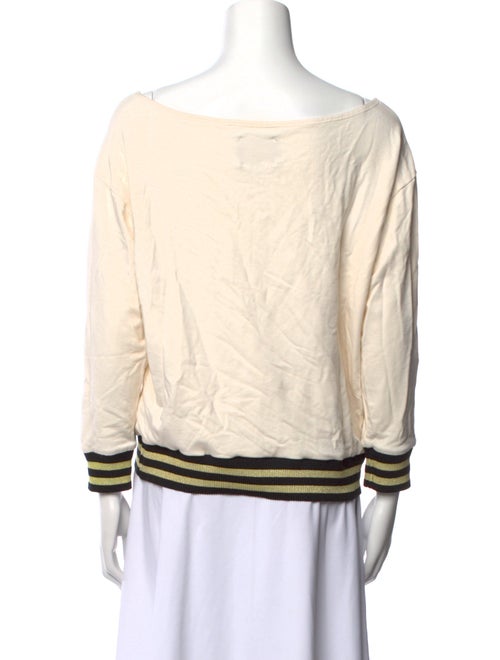 L'Agence Bateau Neckline Three-Quarter Sleeve Sweatshirt