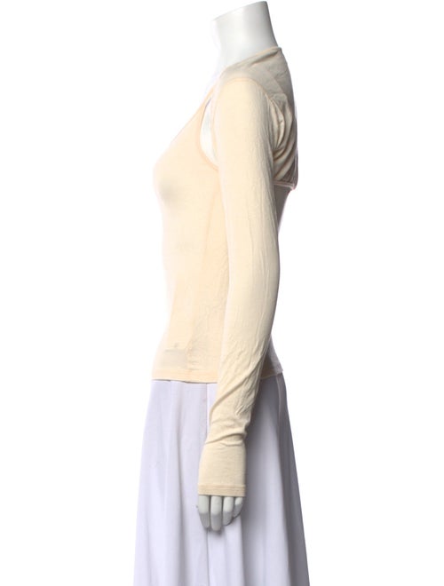 L'Agence Scoop Neck Long Sleeve Top