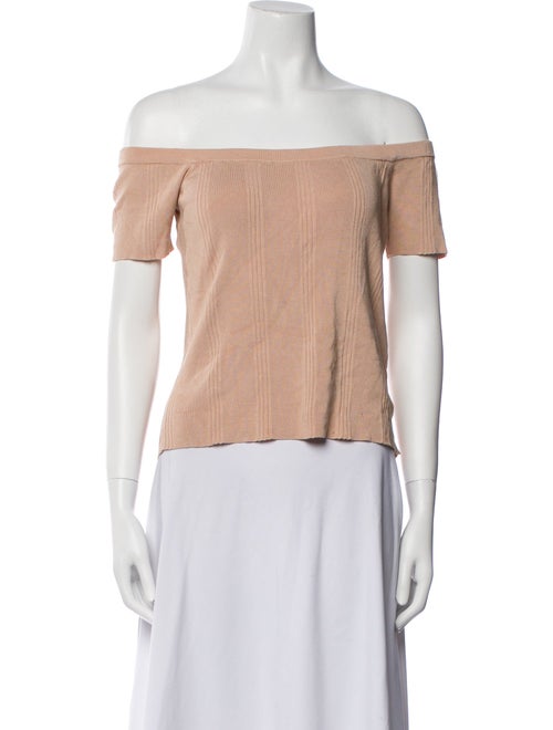 L'Agence Off-The-Shoulder Short Sleeve Top