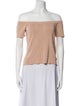 L'Agence Off-The-Shoulder Short Sleeve Top