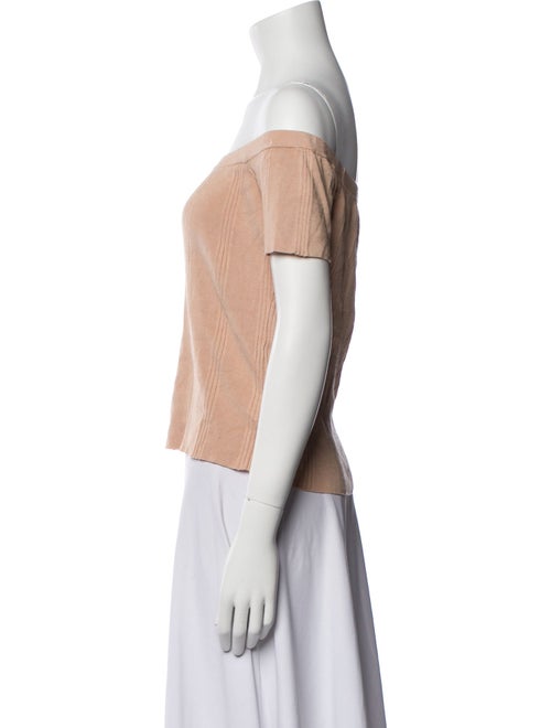 L'Agence Off-The-Shoulder Short Sleeve Top