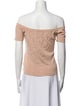 L'Agence Off-The-Shoulder Short Sleeve Top