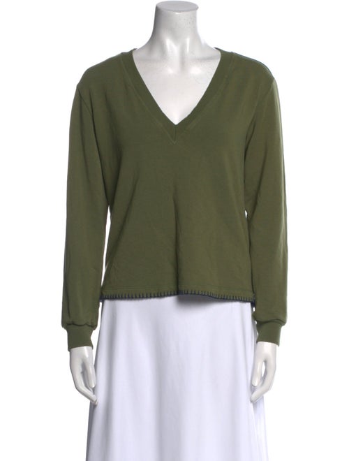 L'Agence V-Neck Long Sleeve Top