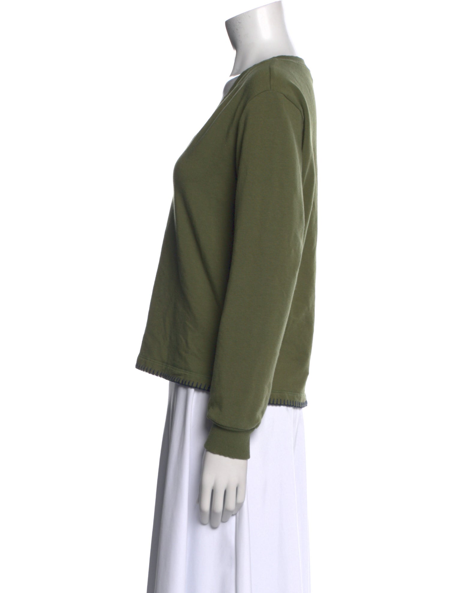 L'Agence V-Neck Long Sleeve Top