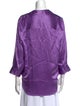 L'Agence Silk Three-Quarter Sleeve Blouse