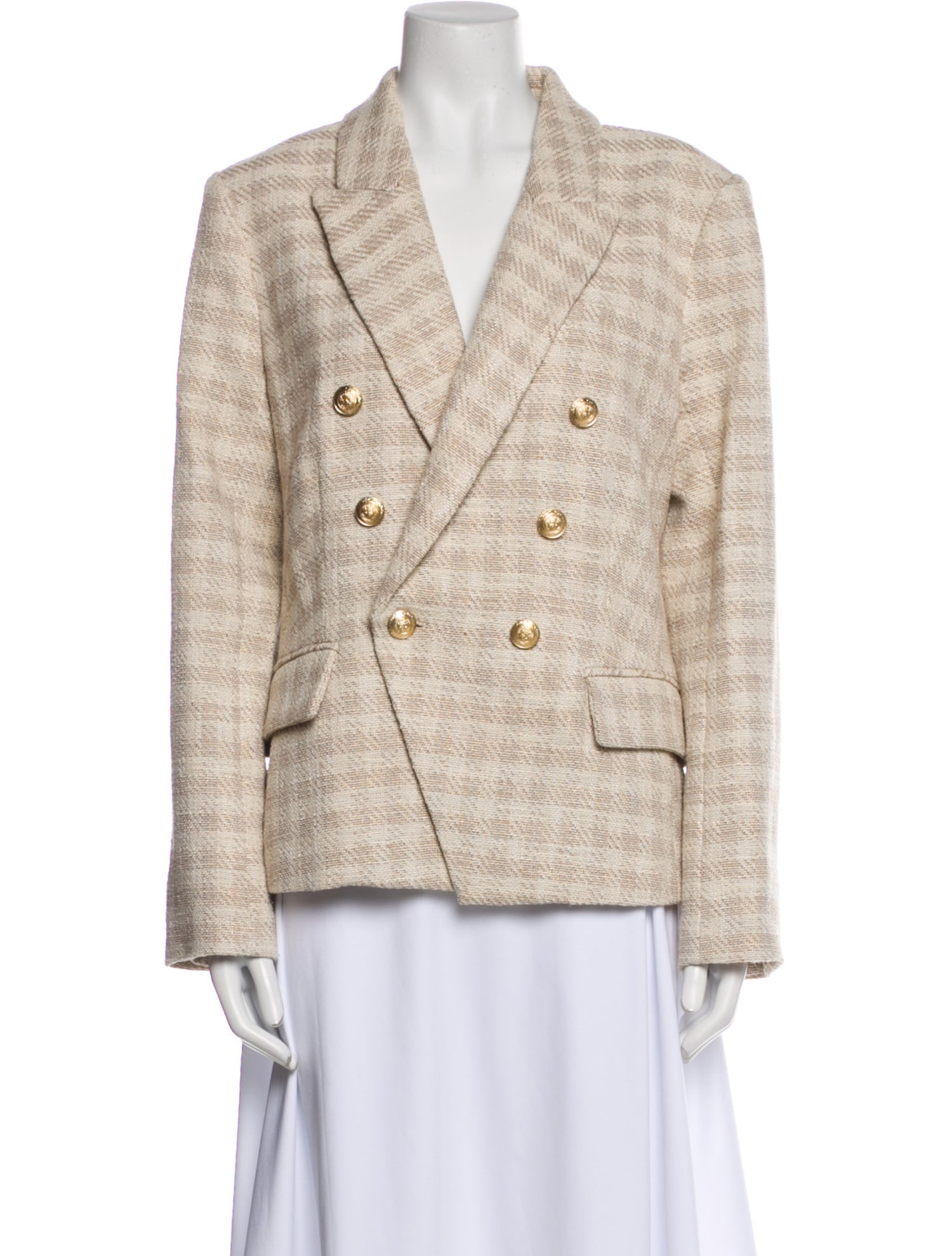 L'Agence Plaid Print Blazer