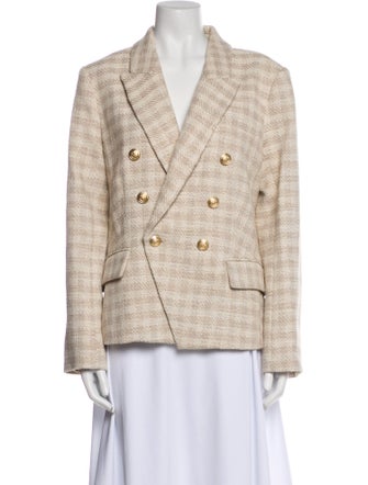 L'Agence Plaid Print Blazer