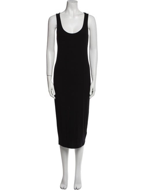 L'Agence Scoop Neck Midi Length Dress