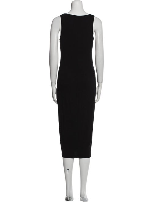 L'Agence Scoop Neck Midi Length Dress