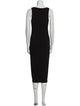 L'Agence Scoop Neck Midi Length Dress