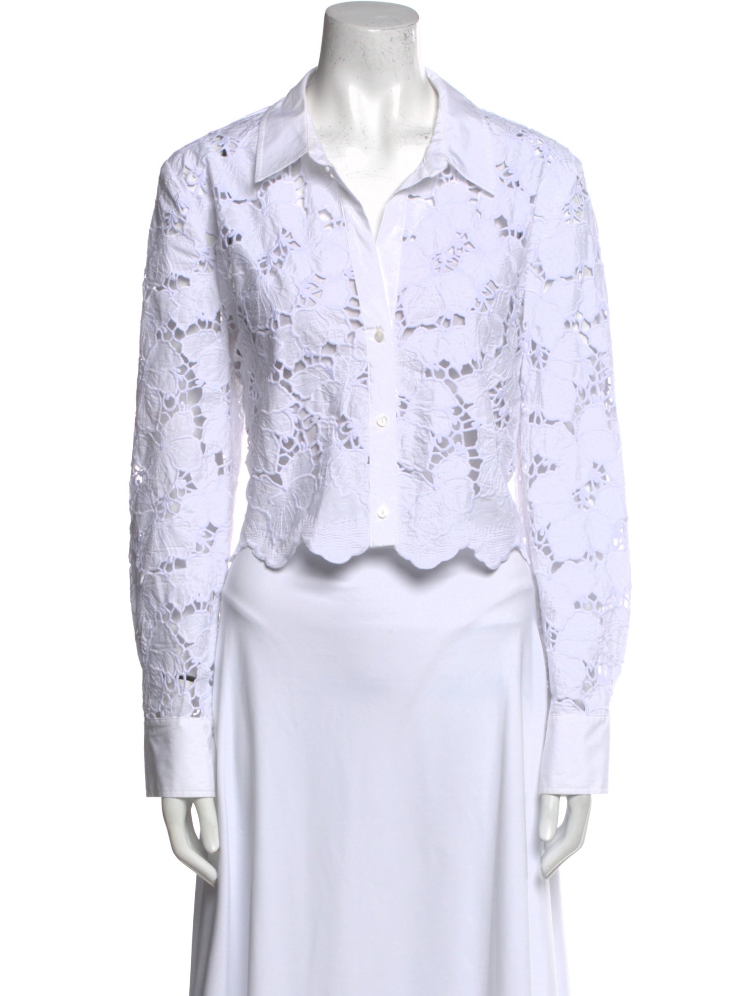 L'Agence Long Sleeve Button-Up Top