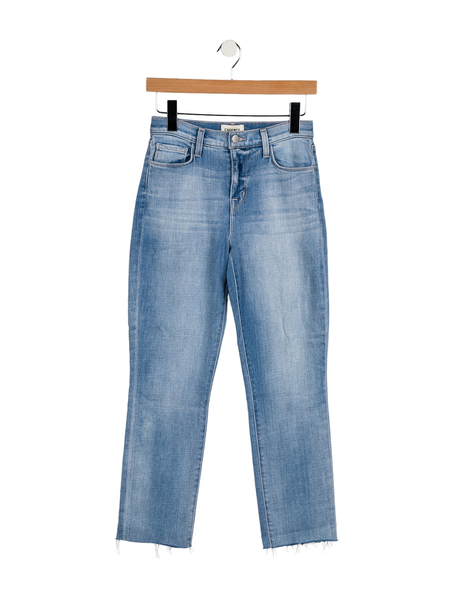 L'Agence Mid-Rise Straight Leg Jeans