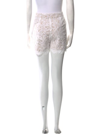 L'Agence Lace Pattern Mini Shorts