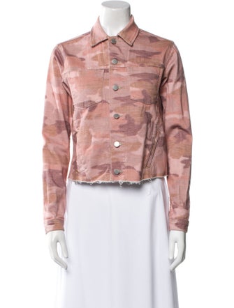 L'Agence Camouflage Print Denim Jacket