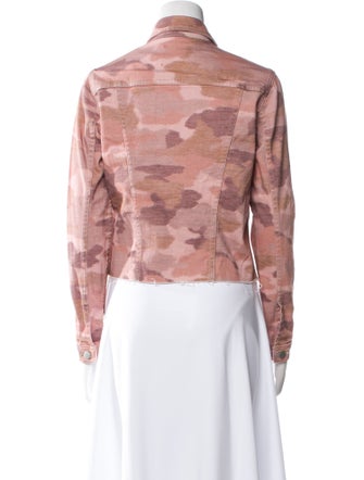 L'Agence Camouflage Print Denim Jacket