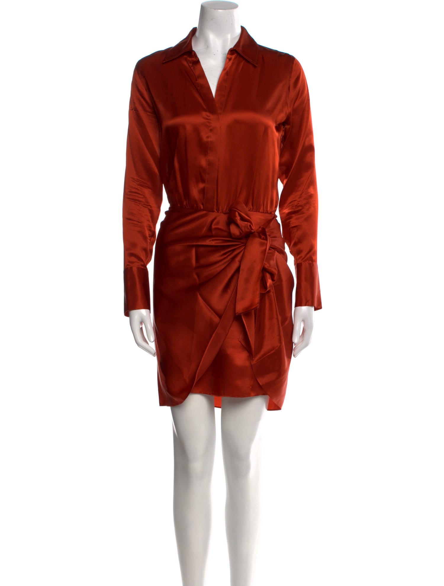 L'Agence Silk Knee-Length Dress