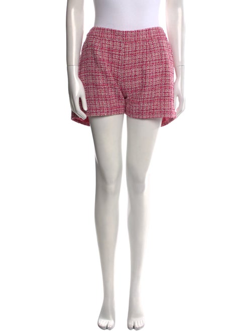 L'Agence Tweed Pattern Mini Shorts