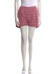 L'Agence Tweed Pattern Mini Shorts