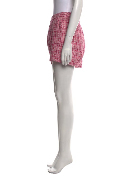 L'Agence Tweed Pattern Mini Shorts