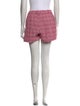 L'Agence Tweed Pattern Mini Shorts
