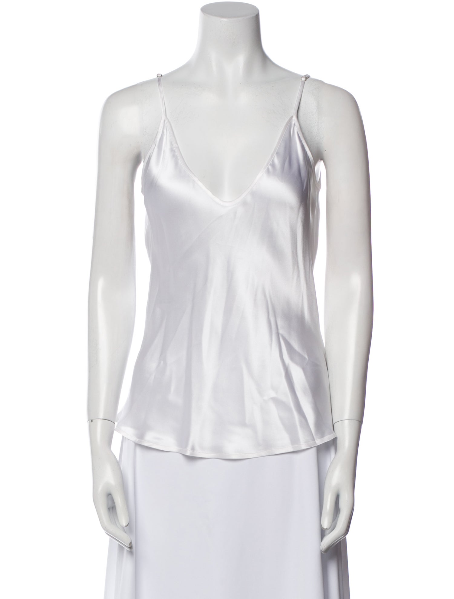 L'Agence Silk V-Neck Top