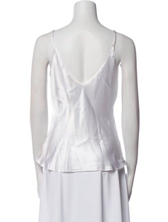 L'Agence Silk V-Neck Top