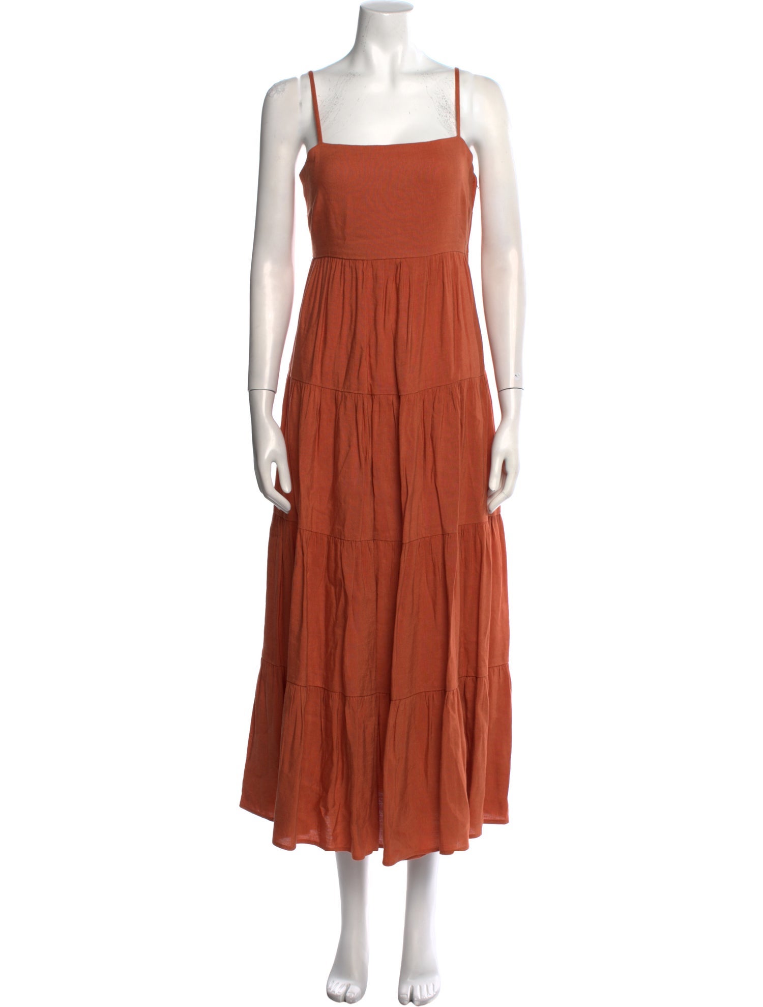 L'Agence Square Neckline Long Dress